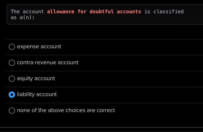 My guess may be incorrect. Can someone explain? The account allowance for