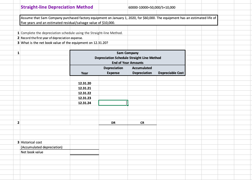 on January 1, 2020, for $90,000. The forklift is expected to last