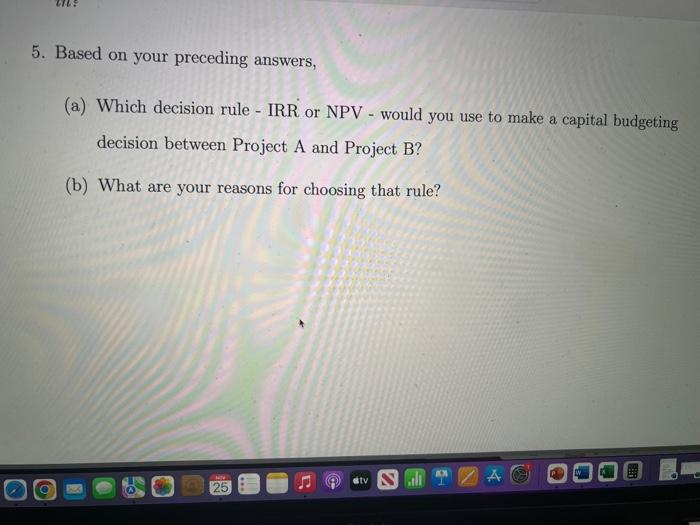 know if you need more information. Thank you. Now use the =NPV