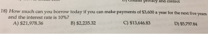  Sleater privacy and control 18) How much can you borrow today