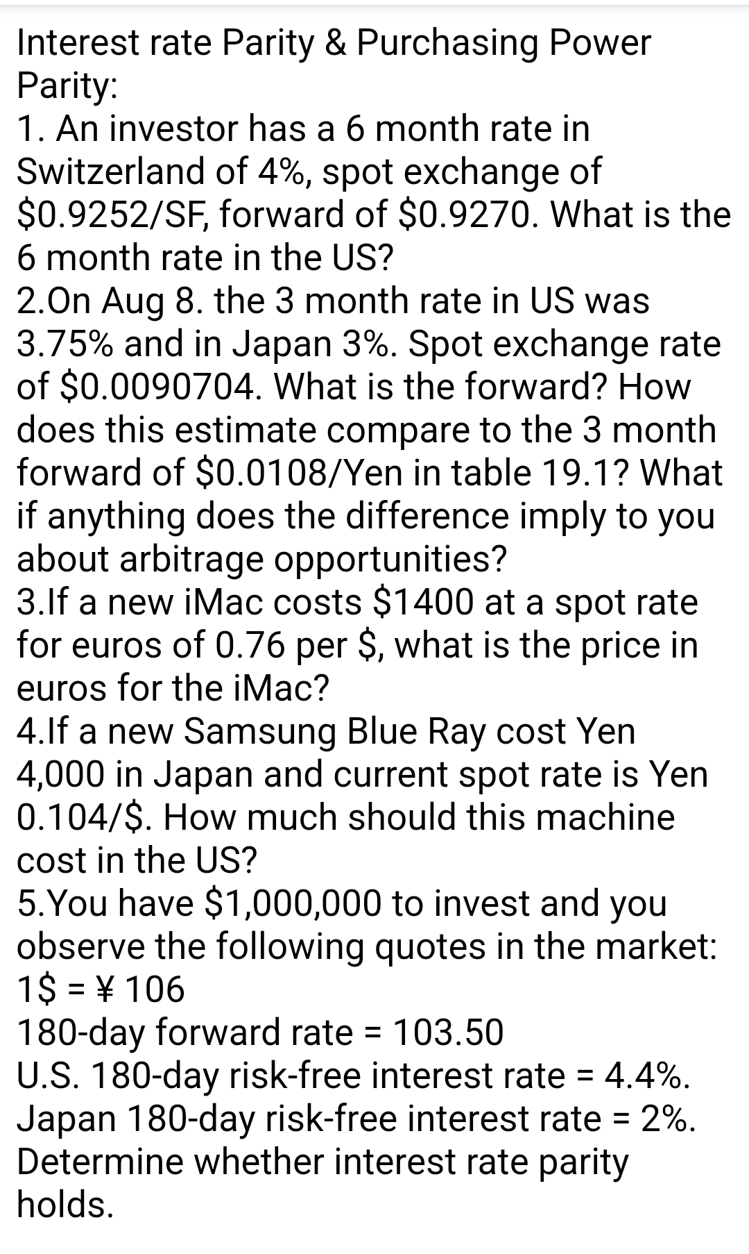 use excel to answer all questions. Show all the steps and