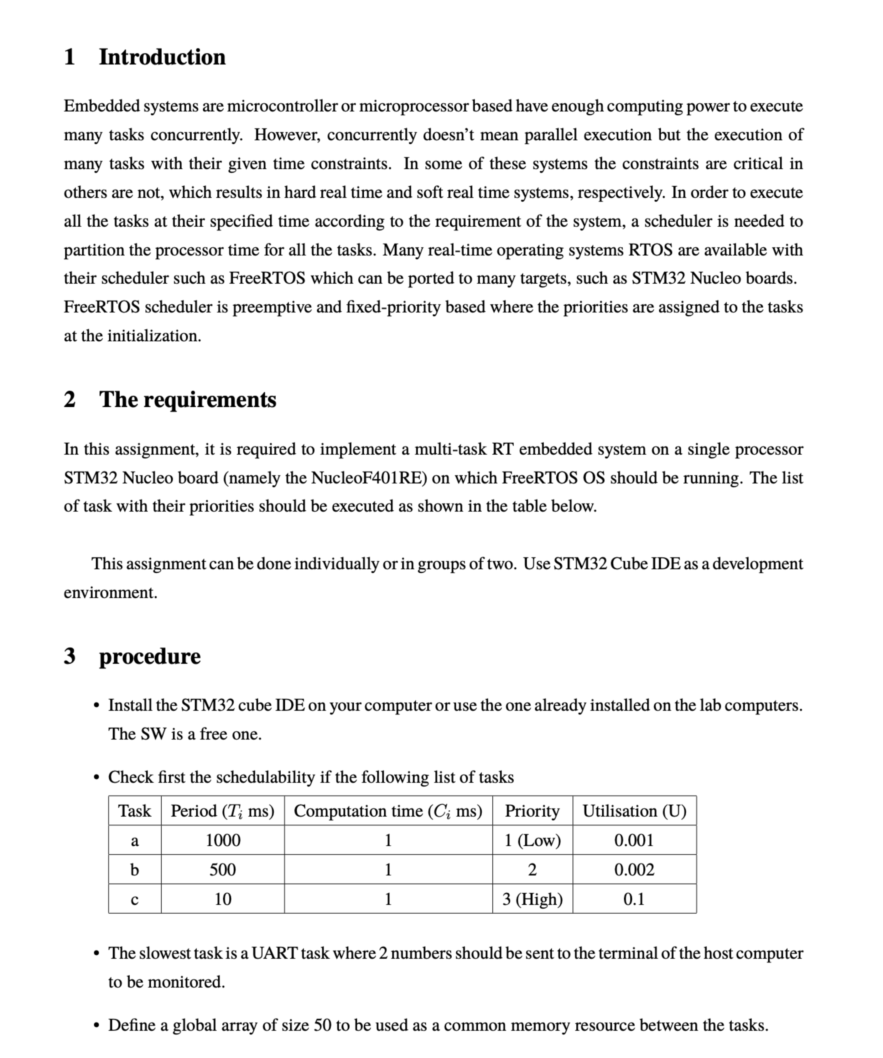  1 Introduction Embedded systems are microcontroller or microprocessor based have enough