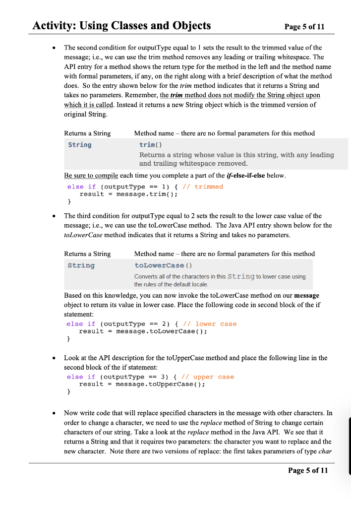 method constructor Course Coding Standard Additions When using the import declaration, import