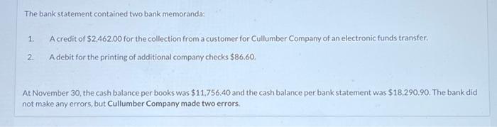 .) The adjusted cash balance per bank agreed with the cash balance