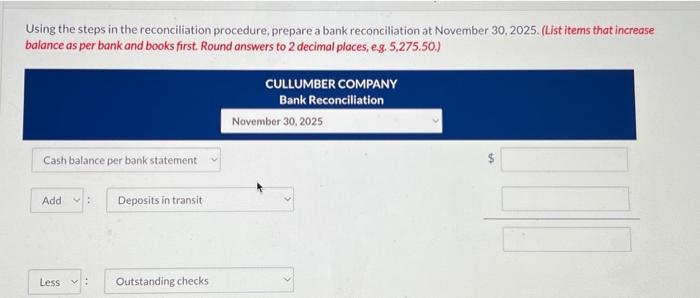 per books at October 31 . The November bank statement showed the