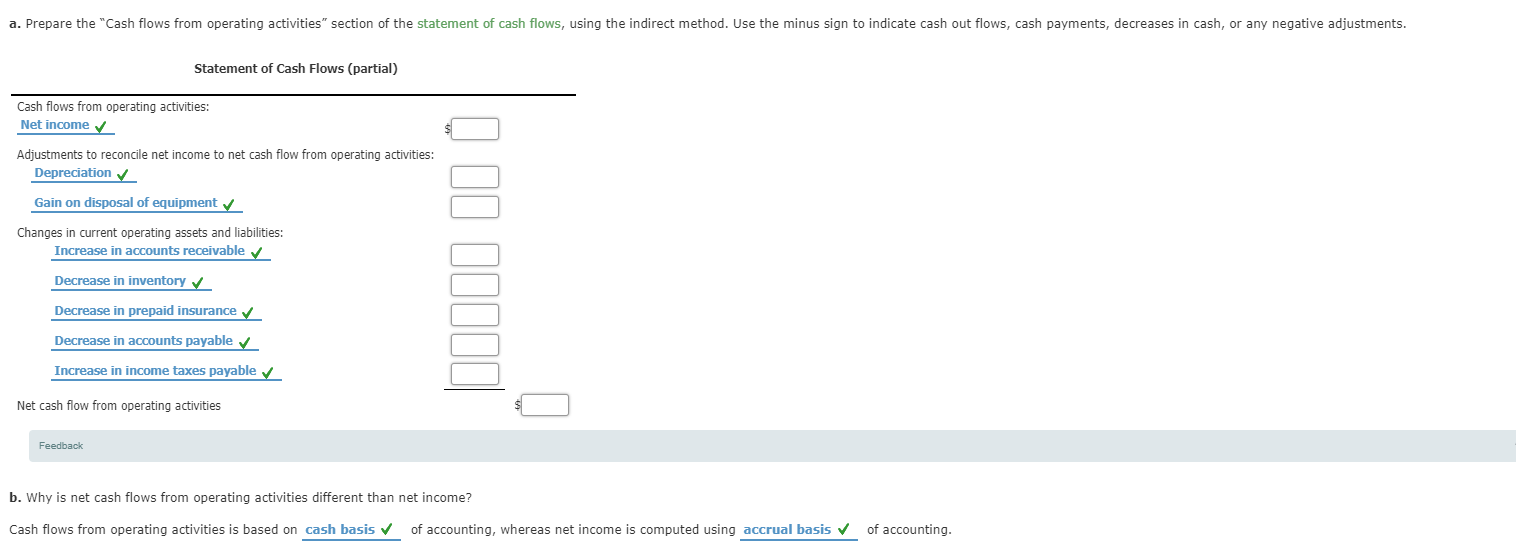 following items for the year: Depreciation expense $46,000 26,830 Gain on disposal