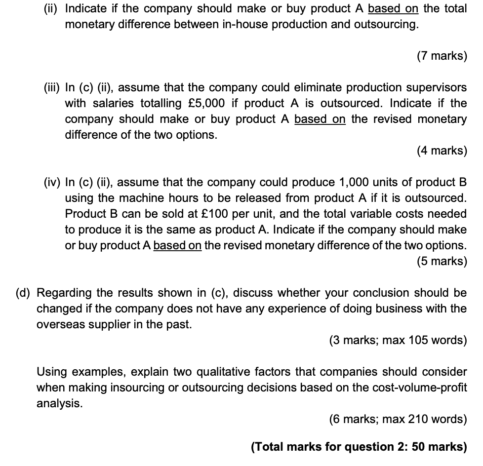 of producing product A is as follows: 10 5 15 Direct materials