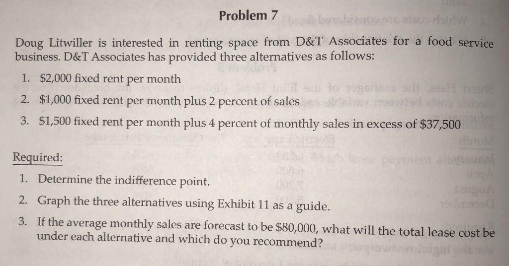 Problem 7 Required: 1. & 3. Problem 7 Doug Litwiller is interested