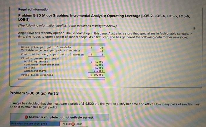LO5-6, LO5-8) (The following information applies to the questions displayed below.) Angie