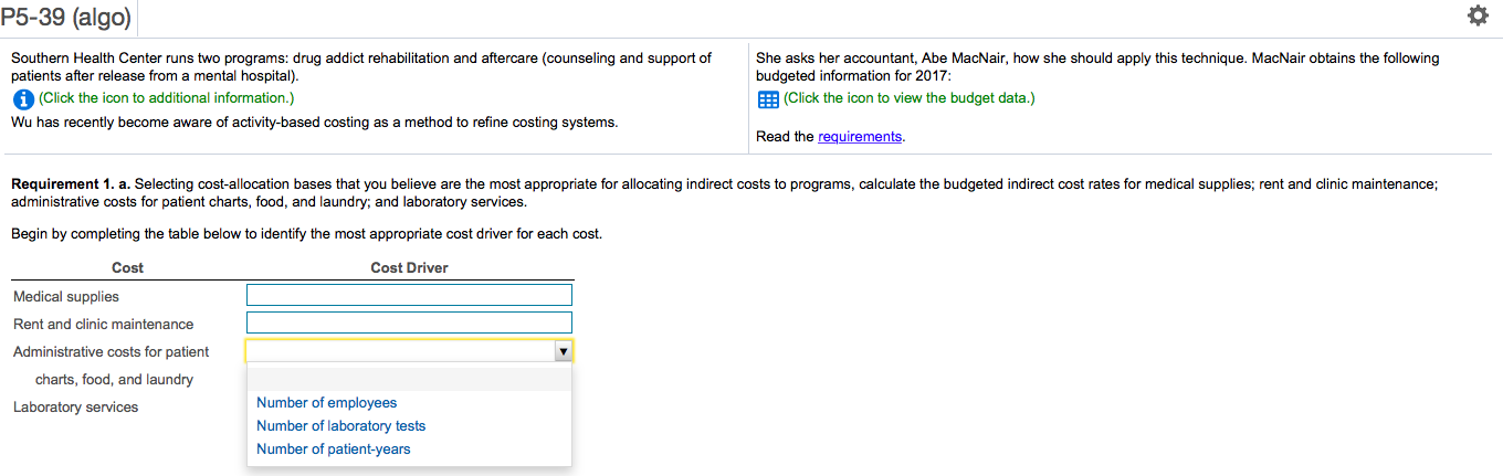 (algo) Southern Health Center runs two programs: drug addict rehabilitation and aftercare