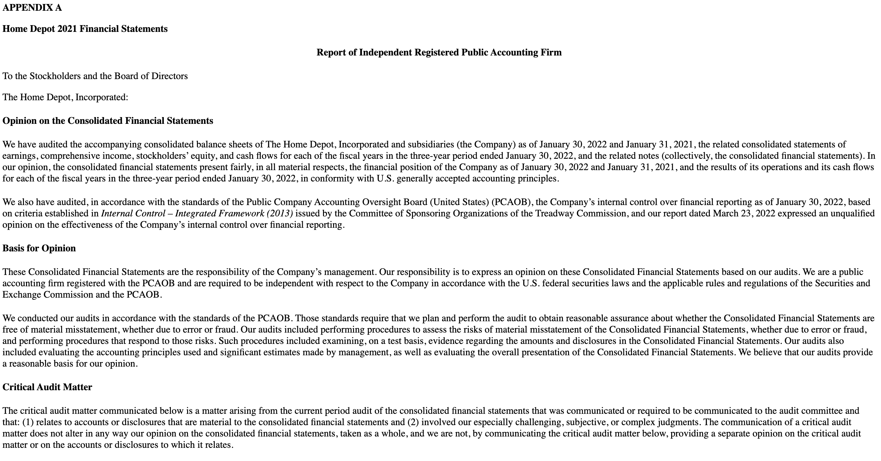 Use Home Depots financial information in Appendix A.Required: Compute the ROI and