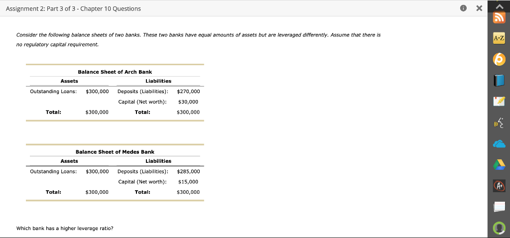 Assignment 2: Part 3 of 3 - Chapter 10 Questions X