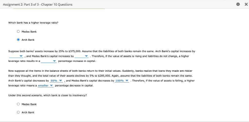 Consider the following balance sheets of two banks. These two banks have