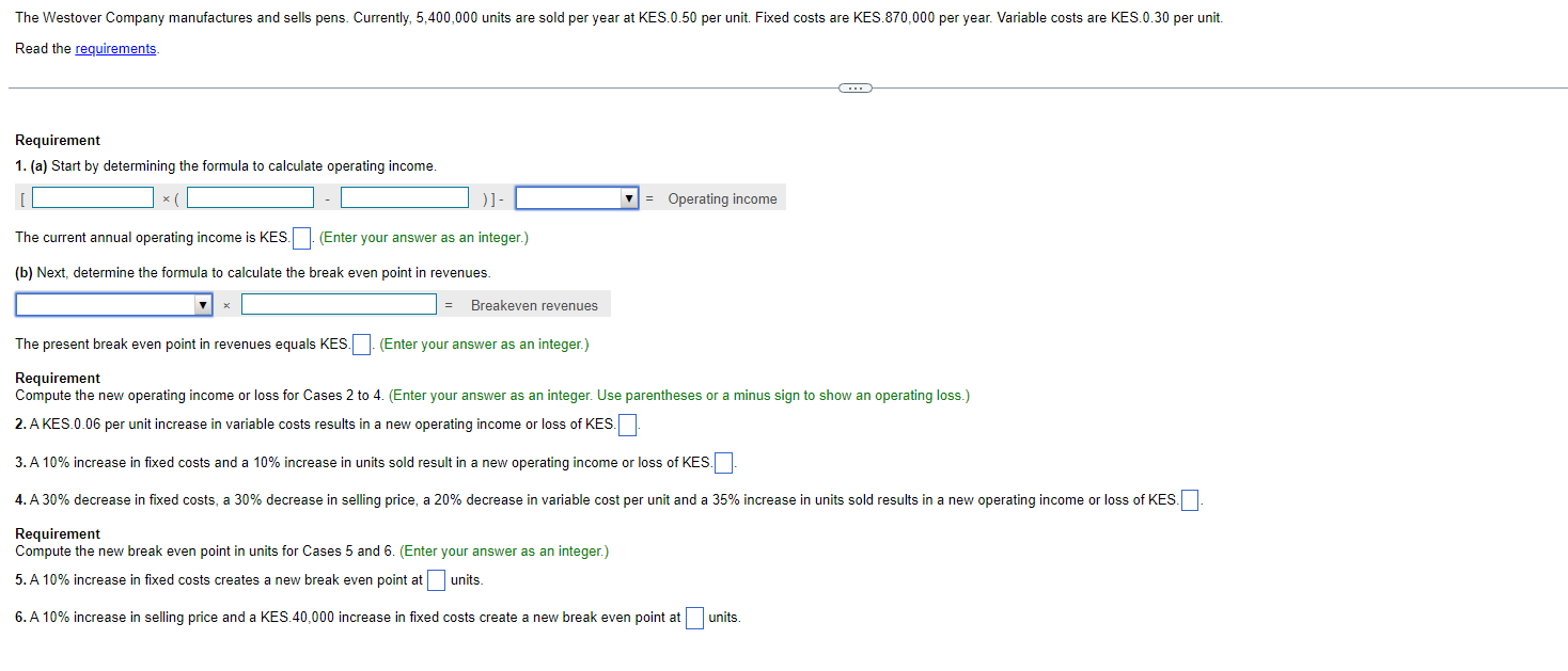  Requirements Consider each case separately: 1. a. What is the current