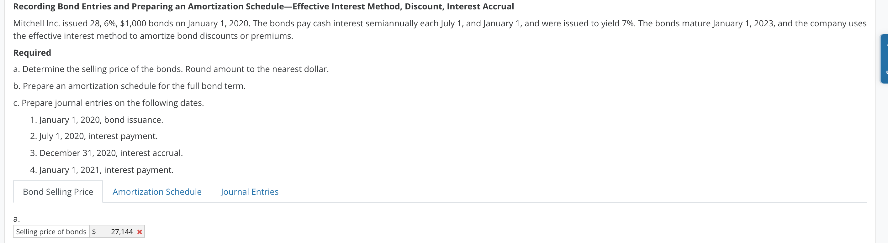 Recording Bond Entries and Preparing an Amortization Schedule-Effective Interest Method, Discount,