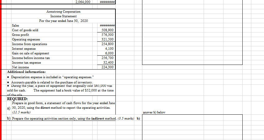 515 marks) Armstrong Corporation Statement of Financial Position As at June 30