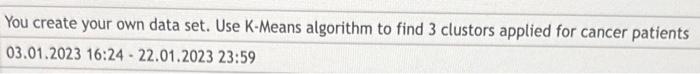  You create your own data set. Use K-Means algorithm to find
