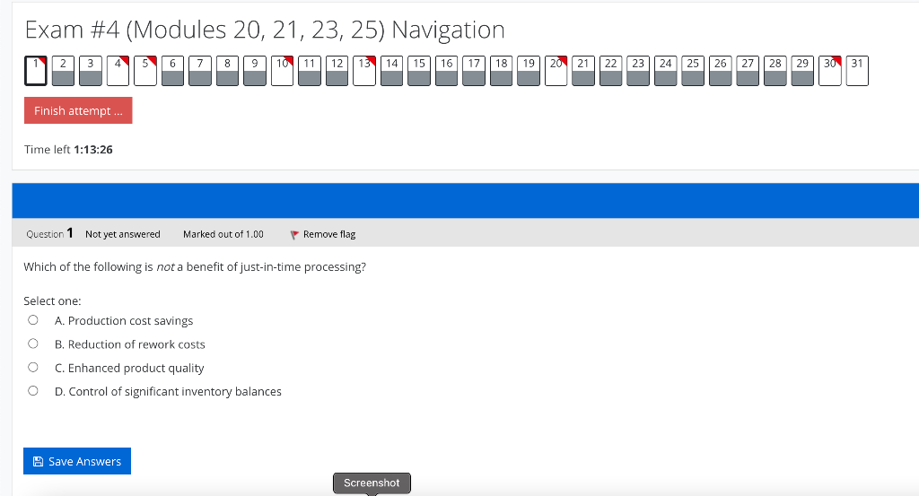 Exam #4 (Modules 20, 21, 23, 25) Navigation 2 3 4