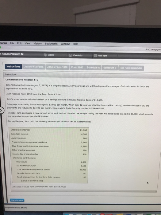  Safari File Edit View History Bookmarks Window Help Return Problem #2