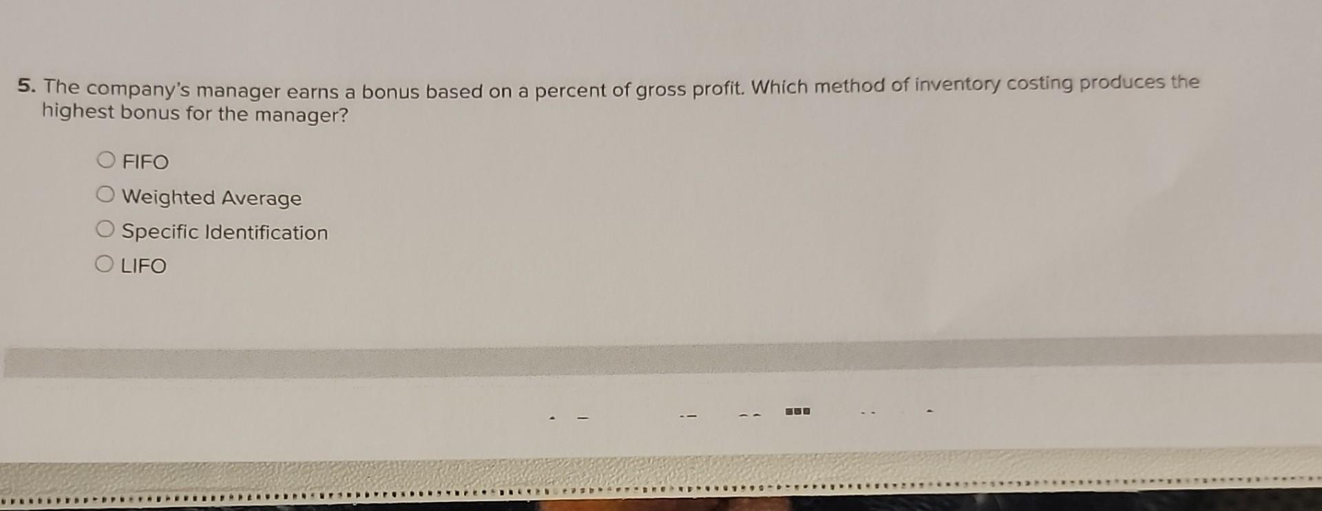 places. 4. Compute gross profit earned by the company for each of