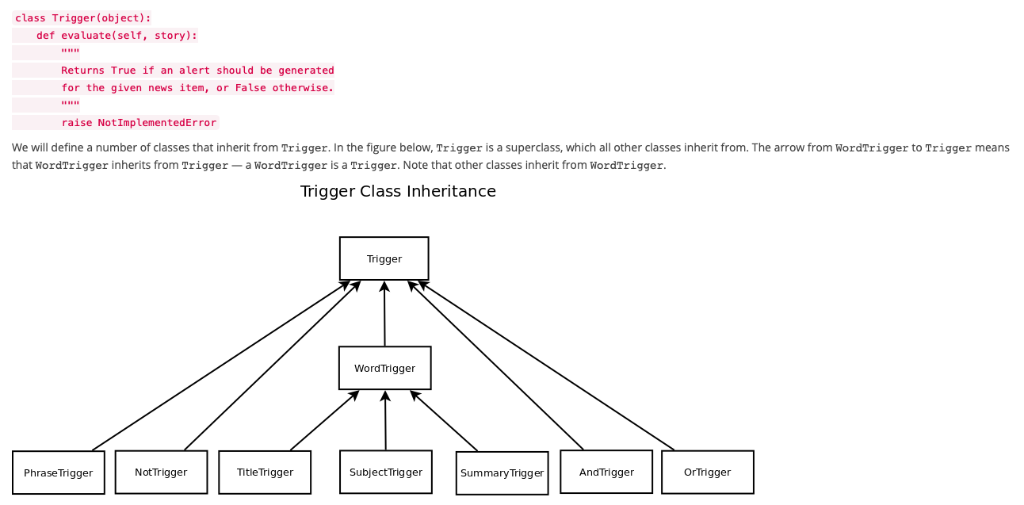 the user when it notices a news story that matches that users