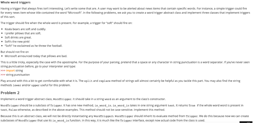 interests (for example, the user may be interested in a notification whenever