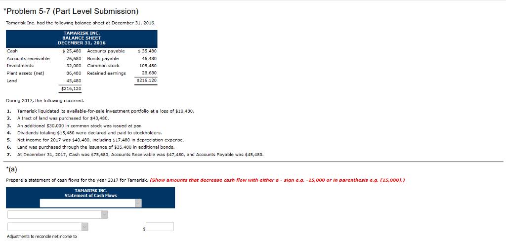 Compute Free Cash flow and current cash debt ratio Problem 5-7 (Part