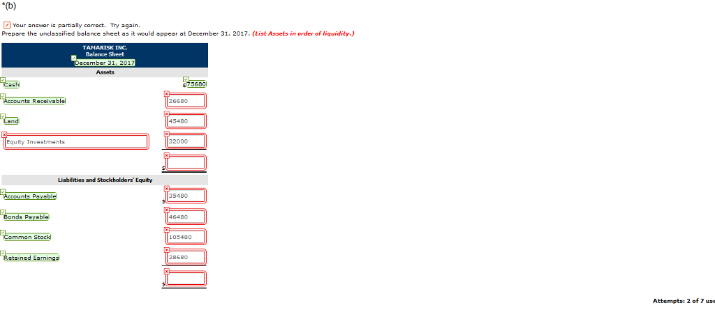$216,120 Cash 25,480 Accounts payable 26,680 Bonds payable 32,000 Common stock 86,480