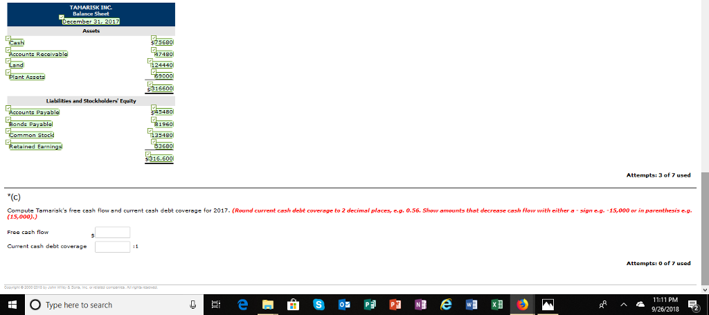 Retained earnings 45,480 Accounts reccivable Plant assets (net) Land $216,120 During 2017,