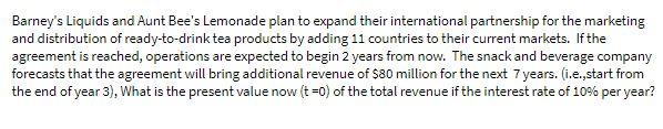 the answer must be clear and need typed answer Barney's Liquids and