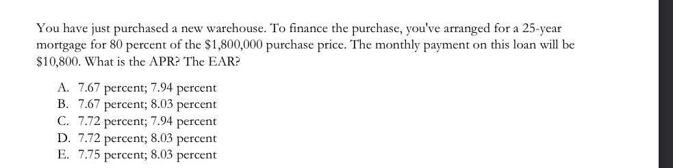 How to get the answer by not using a financial calculator or