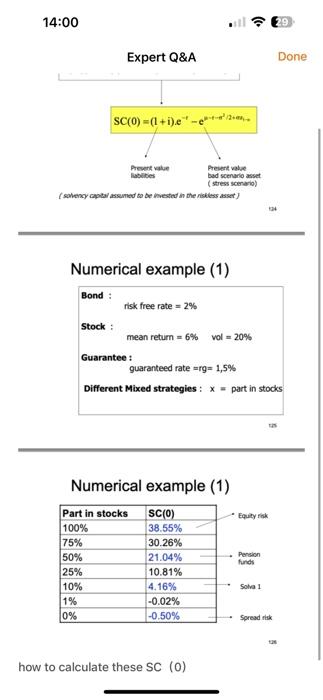  how to claculate each SC0in the last table pls step by