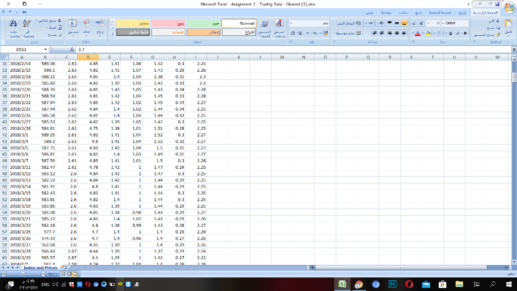the average daily return for BoP Find the average daily return for