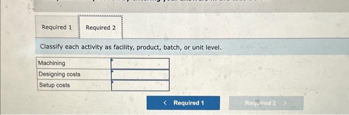 1. Using activity proportions, determine the amount of overhead assigned to each