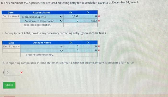 accounting principle Recording a Change in Estimate, an Error Correction, and a