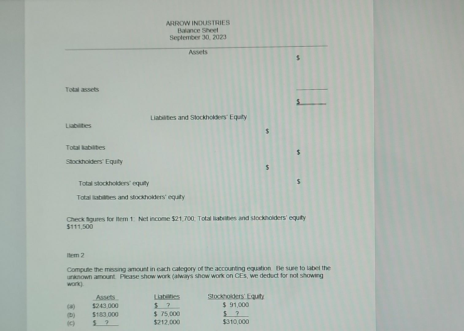 an income statement and a retained earnings statement, for the month of