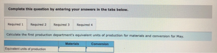  Helix Corporation uses the weighted-average method in its process costing system.