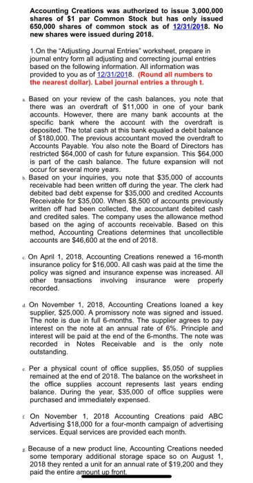 please help me with my accounting project. please do the adjusting journal