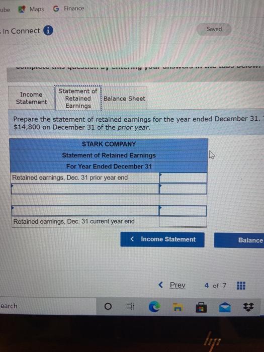 from the adjusted trial balance of Stark Company Notes payable Prepaid insurance