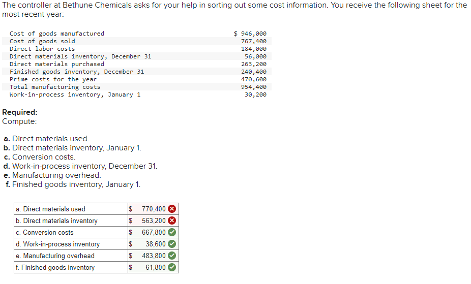 Fix my Errors The controller at Bethune Chemicals asks for your help