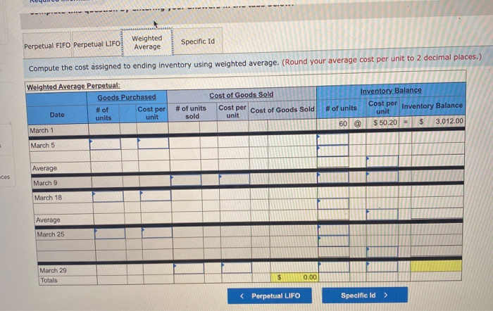 a perpetual inventory system. It entered into the following purchases and sales