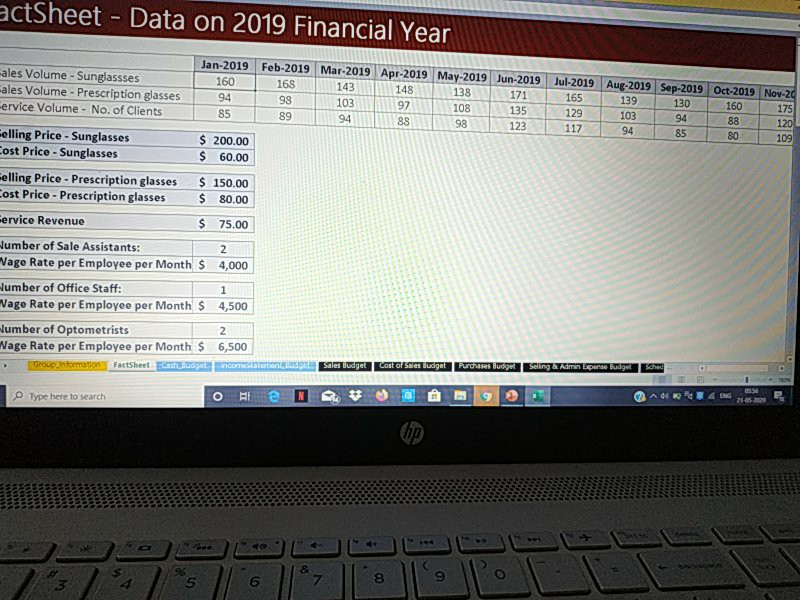  required a answer in which we have to make cash budget,