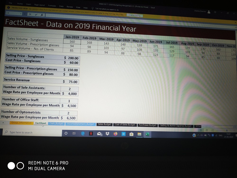 Felling Price - Prescription glasses $ 150.00 Cost Price - Prescription glasses