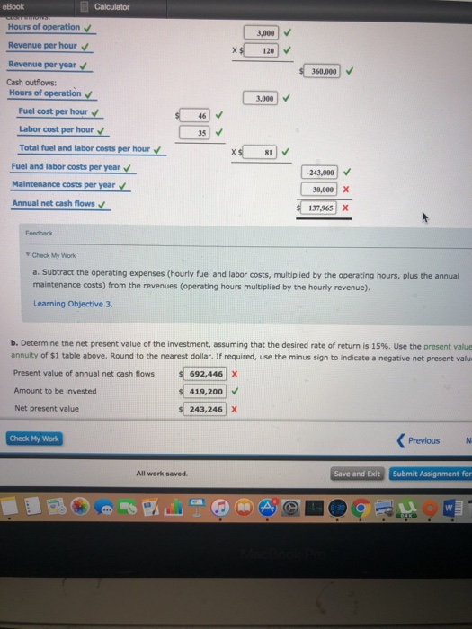 Net Present Value Method-Annulty Briggs Excavation Company is planning wages and benefits.