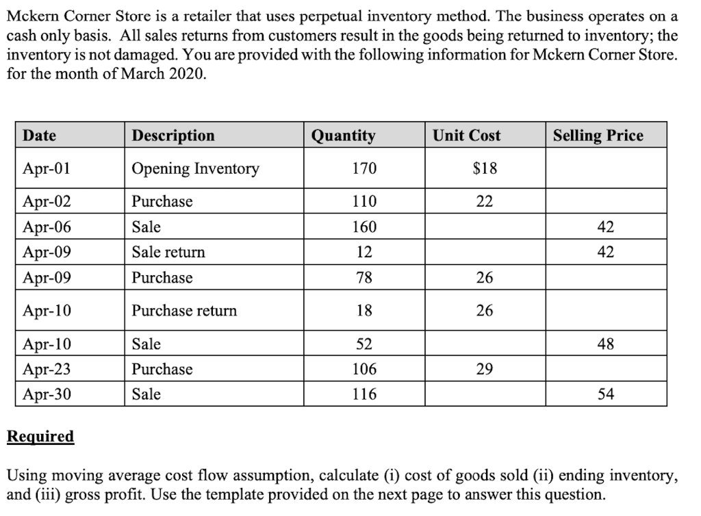 I would like to have the answer for this question please. Mckern