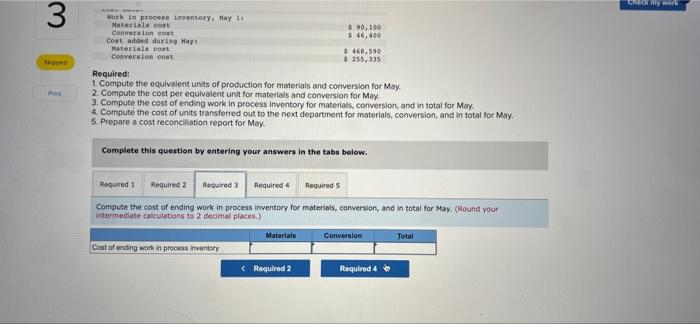 is given below for May: 7. Production data Pounds in process, May