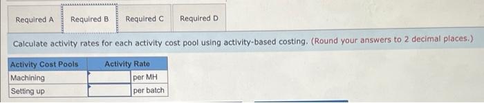 depreciation and indirect labor, are allocated to the cost pools in proportion