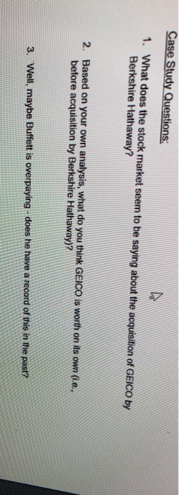  Case Study Questions: 1. What does the stock market seem to