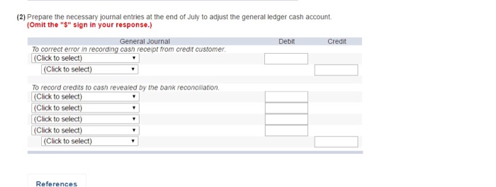 answers, Thank You! Exercise 7-27 Bank reconciliation and adjusting entries [Appendix 7A]