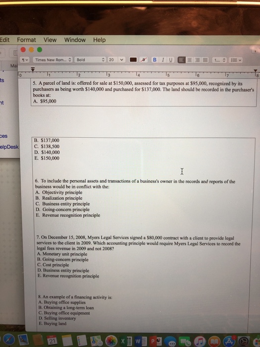^ Bold T6 Student 1. External users of accounting information include: A.
